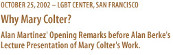 Why Mary Colter?